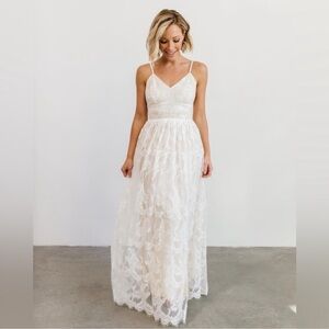 Baltic Born Ivory Lace Maxi Dress